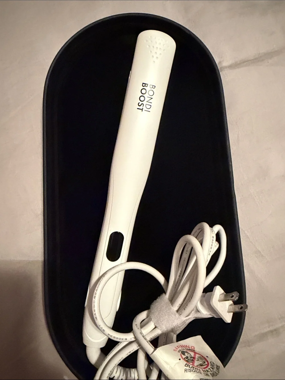 Bondi Boost White Travel Hair Straightener - Compact Corded Styling Iron